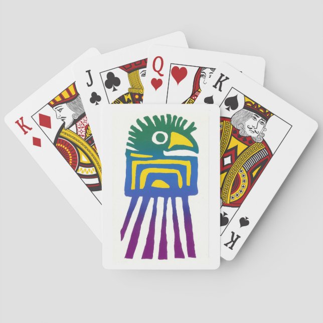 Jeu De Cartes Ancien oiseau mexicain (dos)