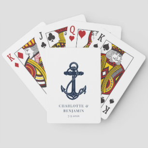 Jeu De Cartes Ancre de bateau nautique décoration de mariage côt