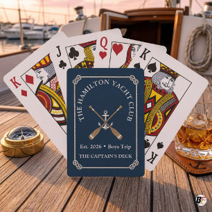Jeu De Cartes Ancre personnalisée du club de yacht pour le voyag