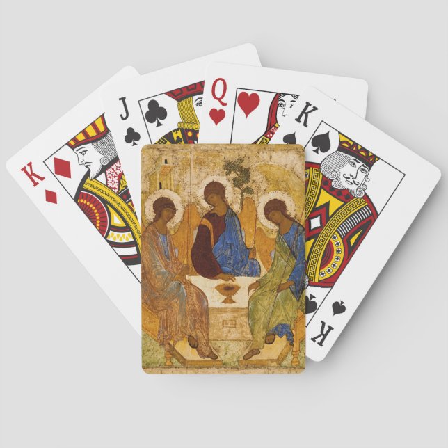 Jeu De Cartes Andrei Rublev Sainte Trinité Icône Religion orthod (dos)