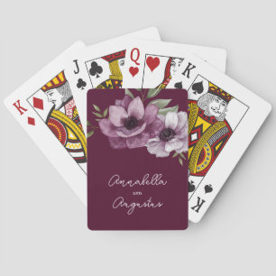 Jeu De Cartes Anémones romantiques sur Merlot