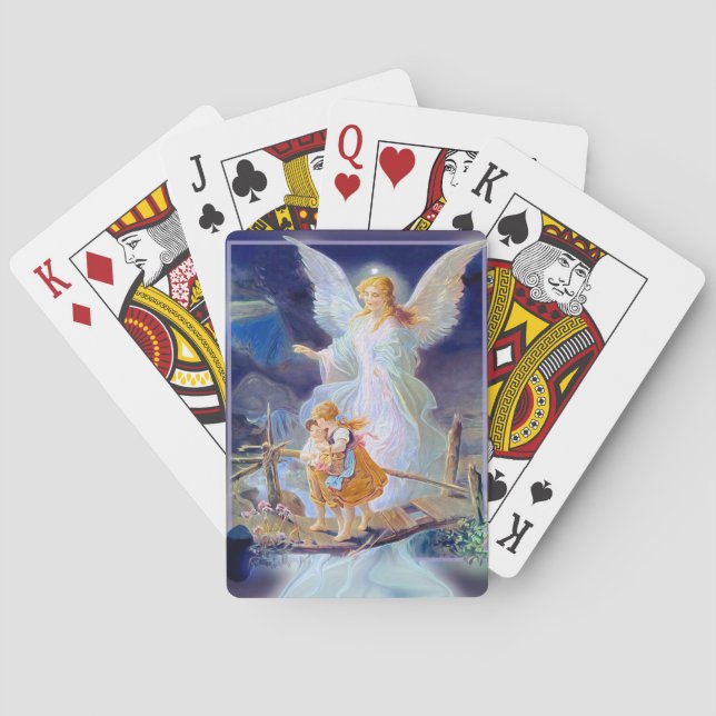 Jeu De Cartes Ange gardien, enfants et pont (dos)