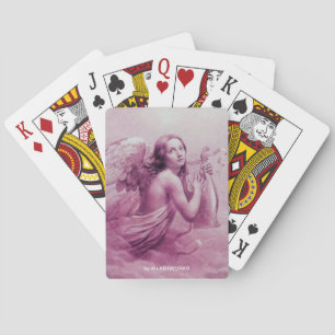 Jeu De Cartes ANGE JOUER LYRA SUR LES NUAGES roses