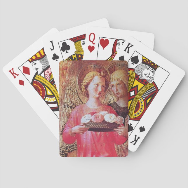 JEU DE CARTES ANGEL AVEC ROSES (dos)