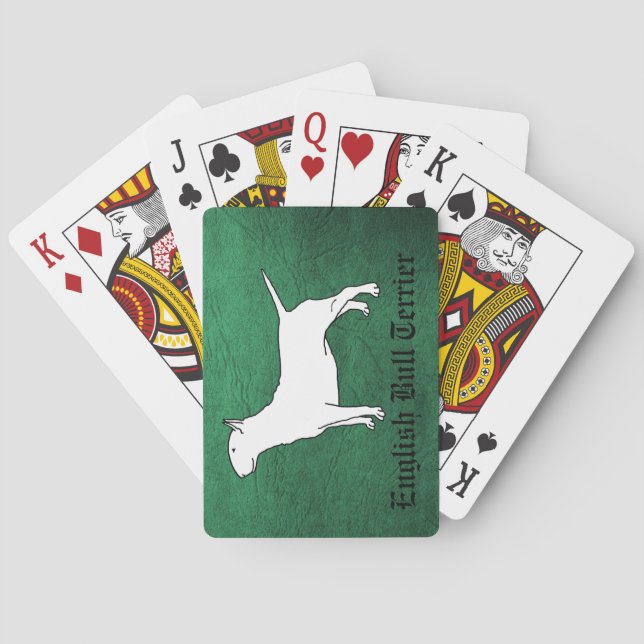 Jeu De Cartes Anglais Bull Terrier Bicyclette Lecture Cartes (dos)