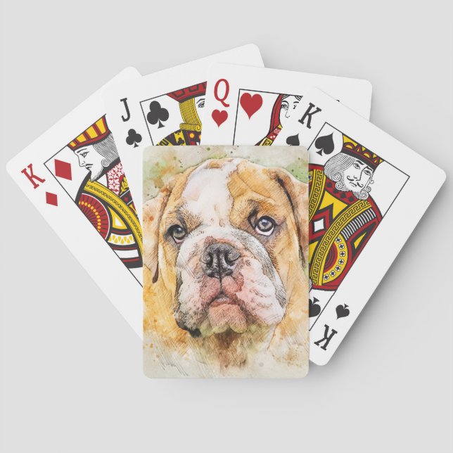 Jeu De Cartes Anglais Bulldog Art Jouer des cartes (dos)