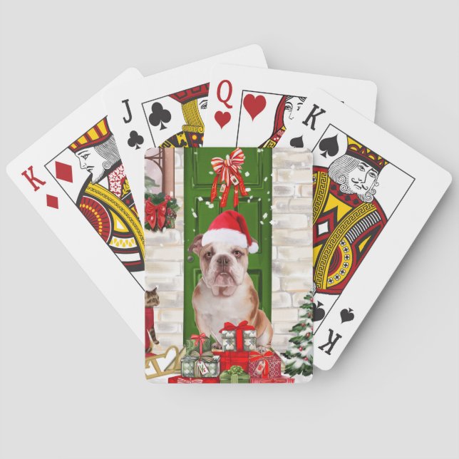 Jeu De Cartes Anglais Bulldog Christmas Classic Playing Cards (dos)