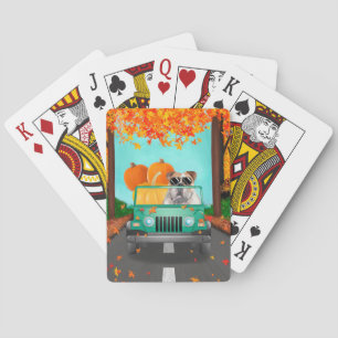 Jeu De Cartes Anglais Bulldog Fall Citrouille