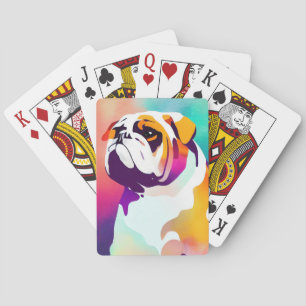 Jeu De Cartes Anglais Chien Chien Wild Nature Peinture animale