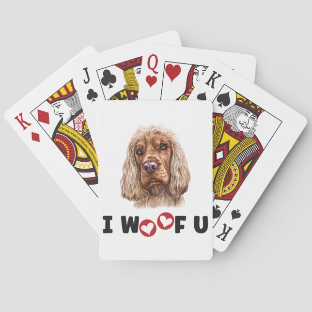 Jeu De Cartes Anglais Cocker Spaniel Chien Je Vous Malheur (dos)