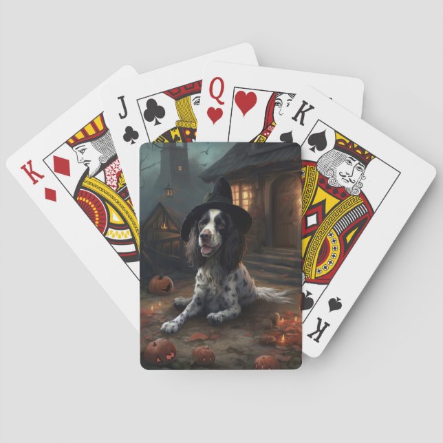 Jeu De Cartes Anglais Springer espagnol Citrouille Halloween eff (dos)