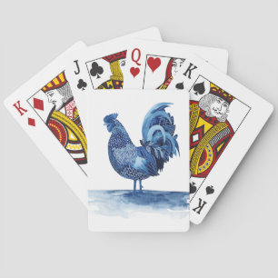 Jeu De Cartes Animaux de la ferme bleu cobalt - Coq