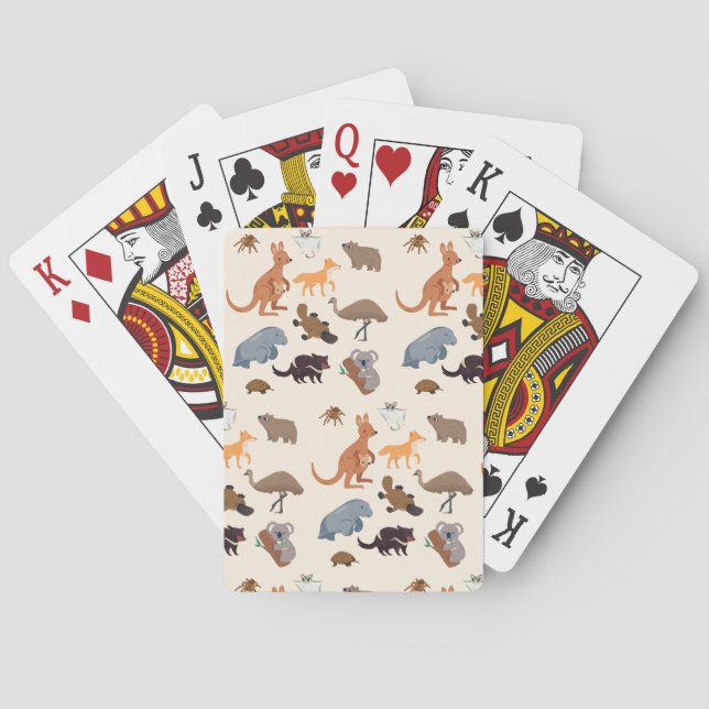 Jeu De Cartes Animaux de l'Australie faune australienne (dos)