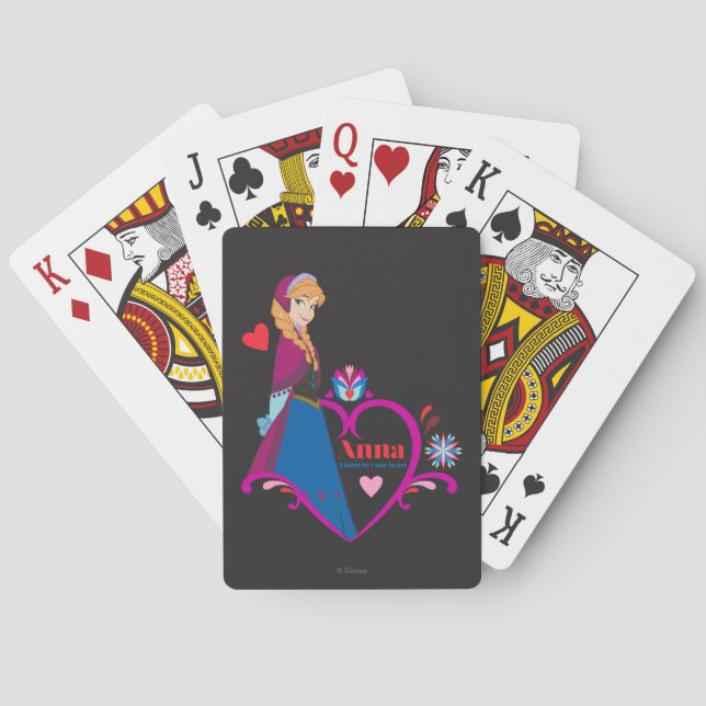 Jeu De Cartes Anna | Coeur rose (dos)