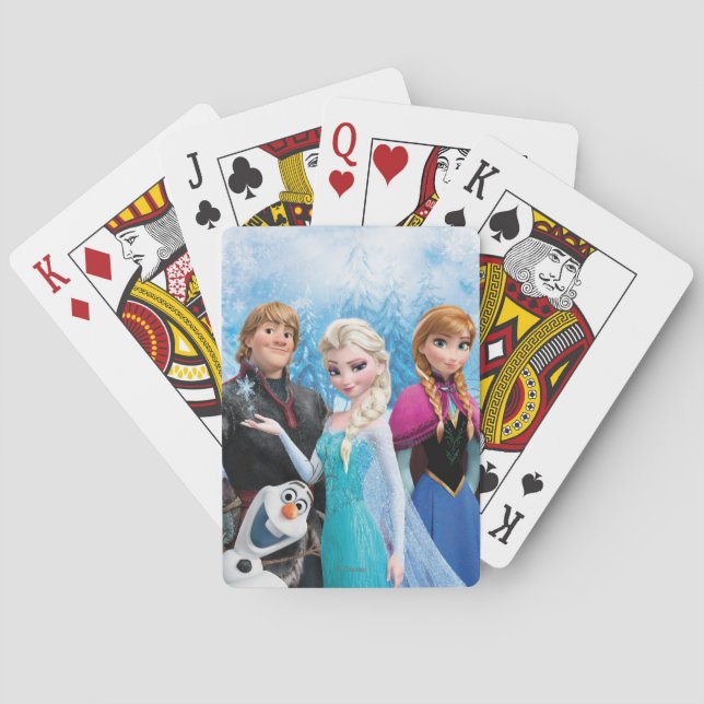 Jeu De Cartes Anna, Elsa, Kristoff et Olaf Playing Cards (dos)