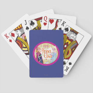 Jeu De Cartes Anna et Elsa   Cadre floral