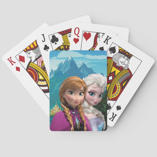 Jeu De Cartes Anna et Elsa | Ensemble (dos)