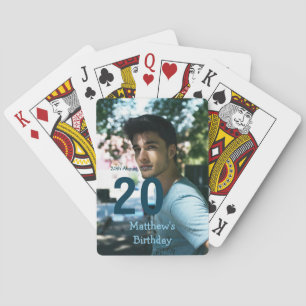 Jeu De Cartes anniversaire 20 ans ajouter nom photo date homme b