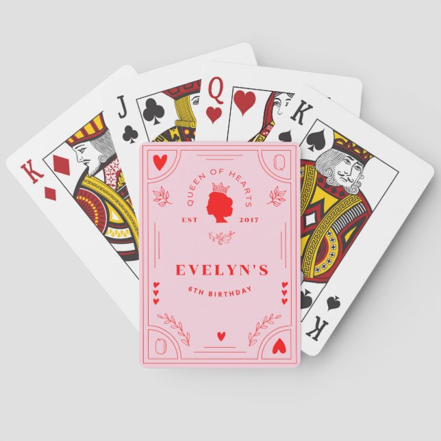 Jeu De Cartes Anniversaire de la Reine des Coeurs (dos)