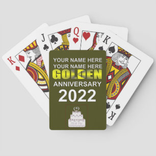 Jeu De Cartes Anniversaire d'or