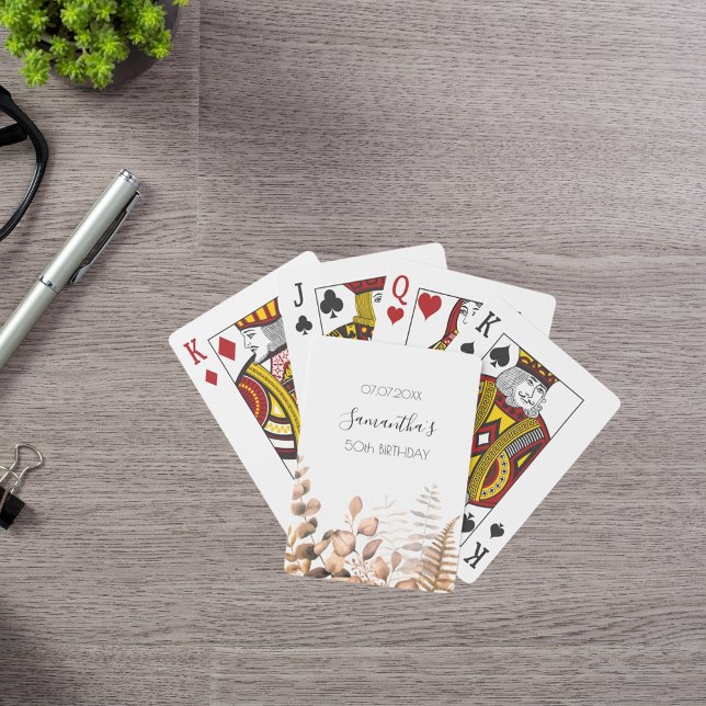Jeu De Cartes Anniversaire eucalyptus nom des fougères de bois d (Créateur téléchargé)