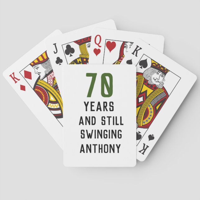 Jeu De Cartes Anniversaire Golfer Funny 70e heureux papa Par (dos)