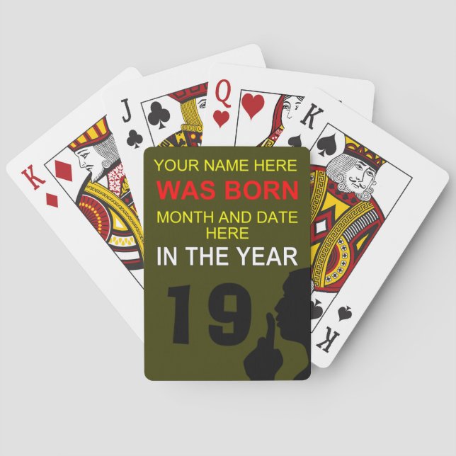 Jeu De Cartes anniversaire heureux (dos)