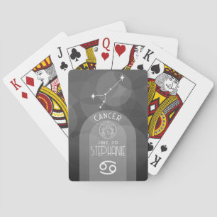 Jeu De Cartes Anniversaire Personnalisé Zodiac Cancer - Design m
