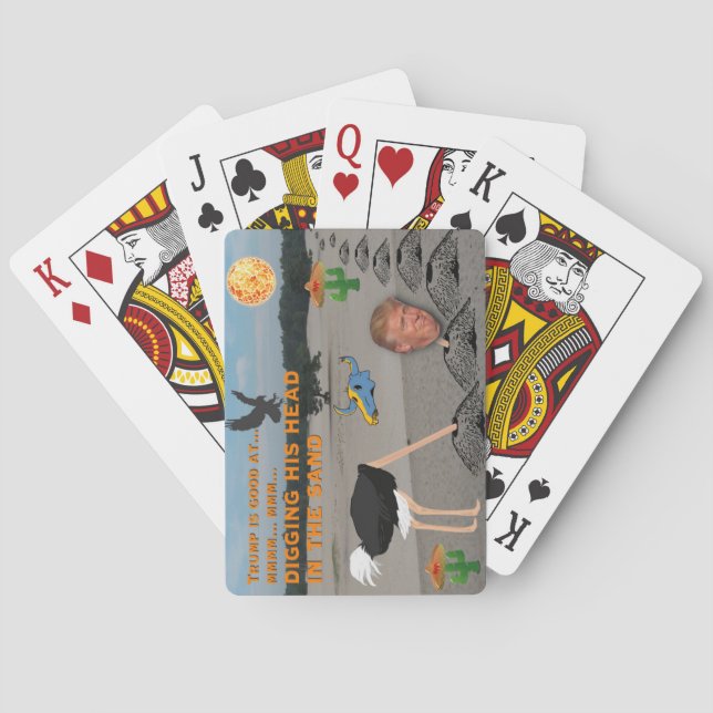 Jeu De Cartes Anti Trump / Creuser la tête dans le sable, (dos)