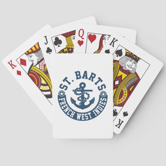 Jeu De Cartes Antilles françaises de St Barts (dos)