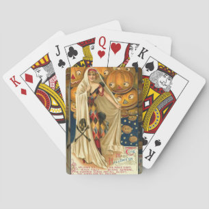 Jeu De Cartes Antique Halloween Jack-o'-lantern Costume Femme