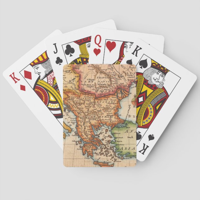 Jeu De Cartes Antique vieille carte inspirée (2) (dos)