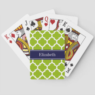 Jeu De Cartes Apple Grn Whats Marocain No 5 Navy Nom Bleu Monogr