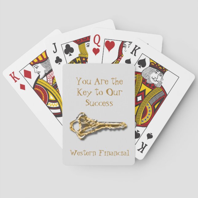 Jeu De Cartes Appréciation de l'entreprise clé Gold de l'équipe  (dos)
