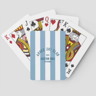 Jeu De Cartes Apres Ski Club Custom Retro Blue Cabana Stripe