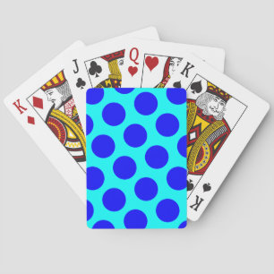 Jeu De Cartes Aqua and Blue Polka Dots