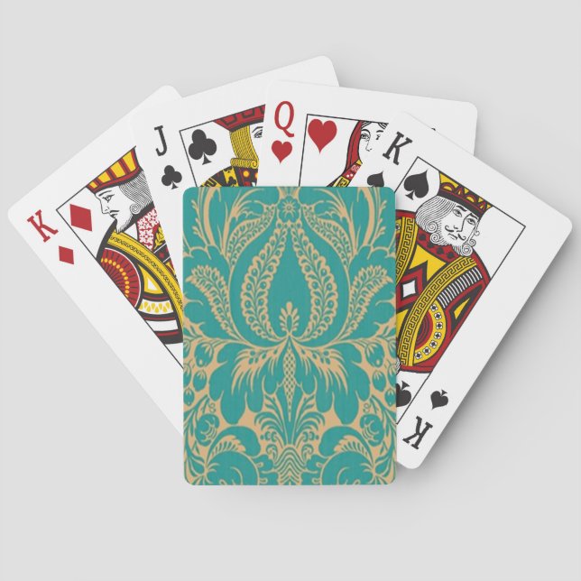 Jeu De Cartes Aqua Imaginaire Floral Cartes de jeu (dos)