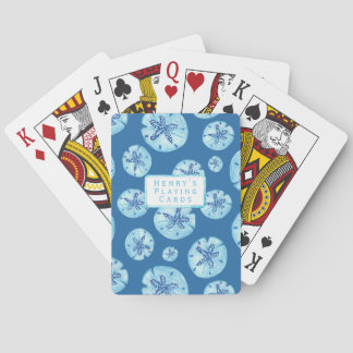 Jeu De Cartes Aqua-turquoise sable bleu dollar aquarelle personn