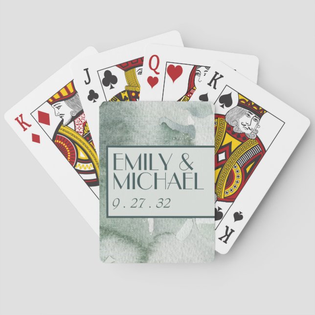 Jeu De Cartes Aquarelle Abstraite moderne (dos)