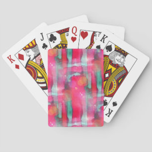 Jeu De Cartes Aquarelle abstraite peinte