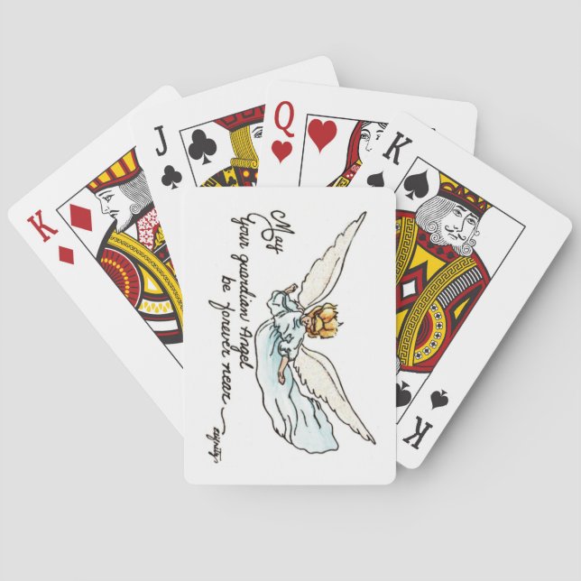 Jeu De Cartes Aquarelle Angel gracieusement près de vous et vous (dos)