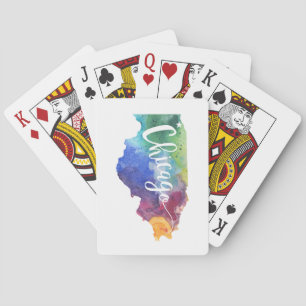 Jeu De Cartes Aquarelle Chicago