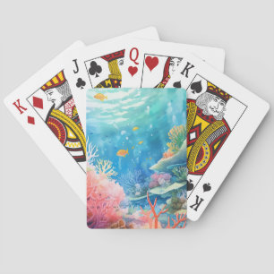 Jeu De Cartes Aquarelle de la Grande barrière de corail