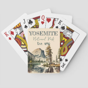 Jeu De Cartes Aquarelle du parc national Yosemite Demi-Dôme