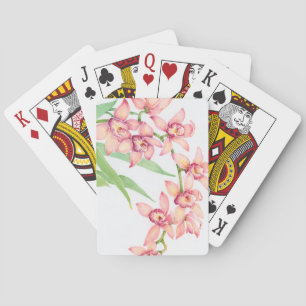 Jeu De Cartes Aquarelle Fleurs roses