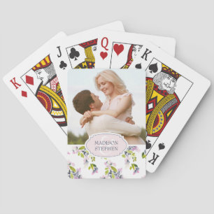 Jeu De Cartes Aquarelle florale délicate - Photo Mariage