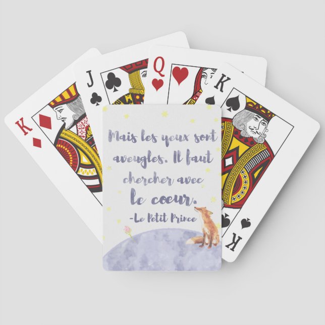 Jeu De Cartes Aquarelle Le Petit Prince Le Petit Prince Le Petit (dos)