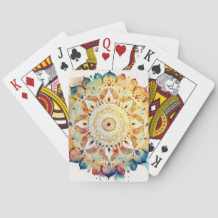 Jeu De Cartes Aquarelle Mandala