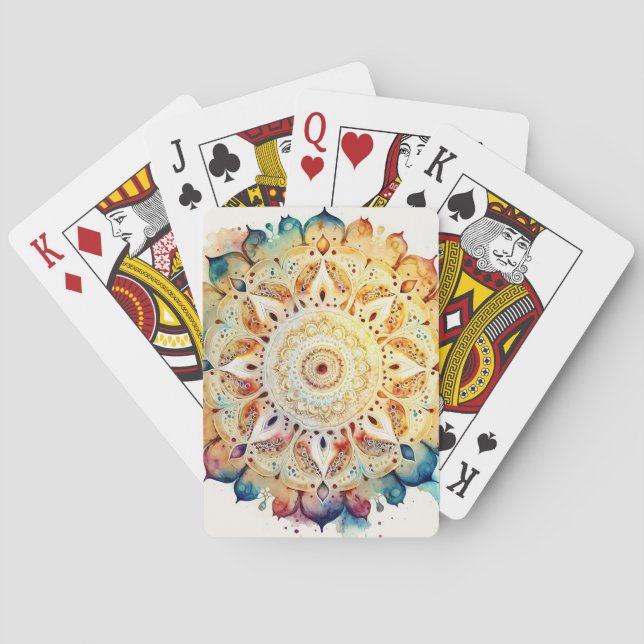 Jeu De Cartes Aquarelle Mandala (dos)