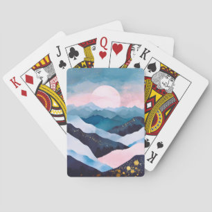 Jeu De Cartes Aquarelle minimaliste Whimsical Gold Mountain